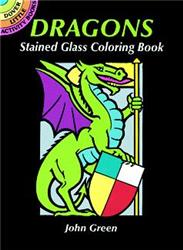 Dragons Stained Glass Coloring Book (Pocket-Sized)