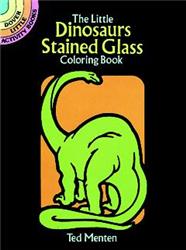 Little Dinosaurs Stained Glass Coloring Book (Pocket-Sized)