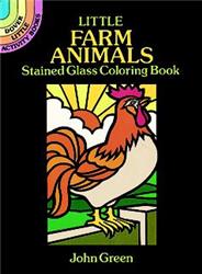 Little Farm Animals Stained Glass Coloring Book (Pocket-Sized)