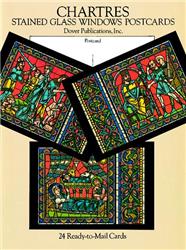 Chartres Stained Glass Windows Postcards