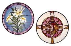 Carolyn Kyle Stained Glass Pattern - The Lilies/Dove (CKE-181)