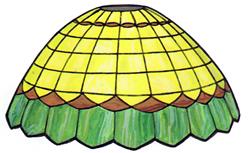 16" Globe Geometric Stained Glass Lampshade Pattern