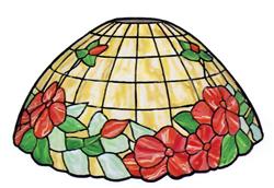 16" Globe Wild Rose Stained Glass Lampshade Pattern