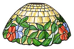 16" Globe Dogwood Stained Glass Lampshade Pattern