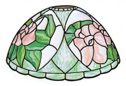 16" Globe Rose Bower Stained Glass Lampshade Pattern