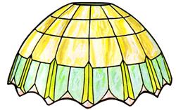 16" Globe Gothic Stained Glass Lampshade Pattern