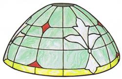 16" Globe Fleur de Lis Stained Glass Lampshade Pattern