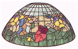 16" Globe Pansy Stained Glass Lampshade Pattern