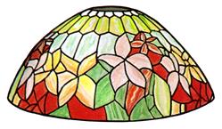16" Globe Woodbine Stained Glass Lampshade Pattern