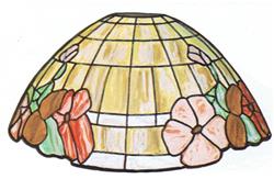 16" Globe Wild Rose Stained Glass Lampshade Pattern