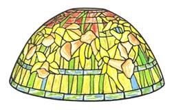 16" Globe Spreading Daffodil Stained Glass Lampshade Pattern