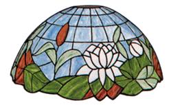 16" Globe Water Lily Stained Glass Lampshade Pattern