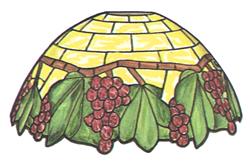 16" Globe Grapes Stained Glass Lampshade Pattern