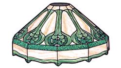 15" Panel Arabesque Stained Glass Lampshade Pattern